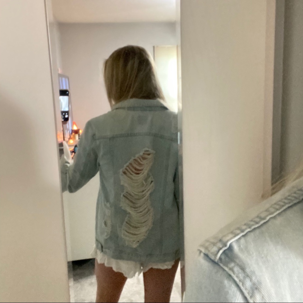 Distressed Jean Jacket - Picture 2 of 3